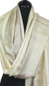 Étole soie beige-sable-vanille