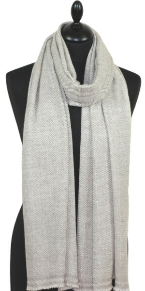 Étole Laine et Cachemire Beige Clair