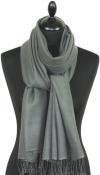 Pashmina Gris Anthracite - Étole Cachemire Soie