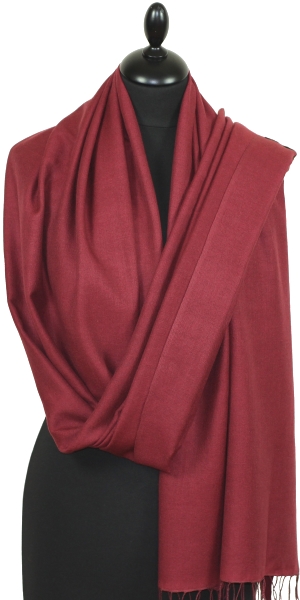 Burgundy Red Pashmina Scarf