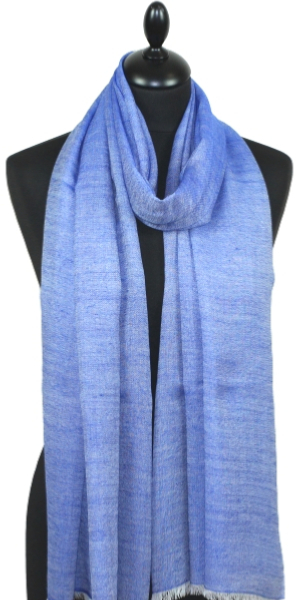 Châle en laine bleu klein