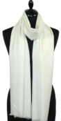 Pashmina ivoire naturel