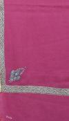Pashmina Fuchsia Brodé à la Main