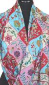 Étole Cachemire Multicolore Floral Brodée