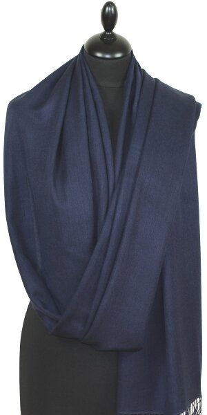 Navy Blue Pashmina Scarf