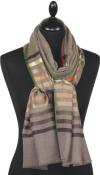 Taupe Wool & Silk Scarf