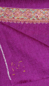 Pashmina violine brodé main