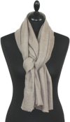 Pashmina beige gris naturel
