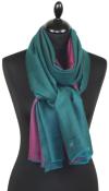 Pashmina Bicolore Vert-Fuchsia