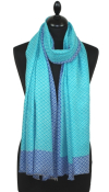 Écharpe Cachemire bleu-turquoise