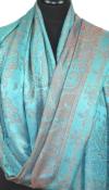 Étole Modal/Soie turquoise-orange-vert