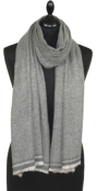 Étole cachemire gris anthracite