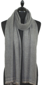 Étole cachemire gris beige
