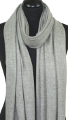 Étole laine et cachemire gris perle