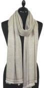 Étole Laine et Cachemire Beige Sable