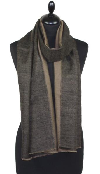 Pashmina Bicolore Noir-Beige