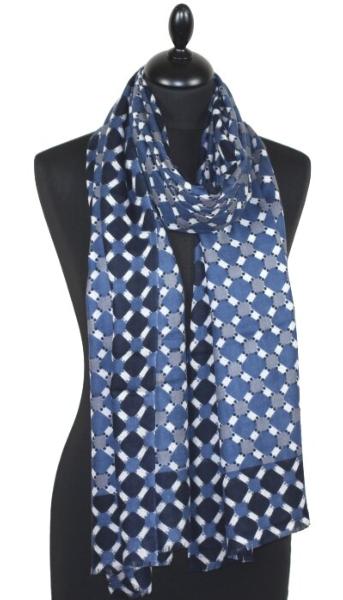 Blue-Navy Cashmere Scarf
