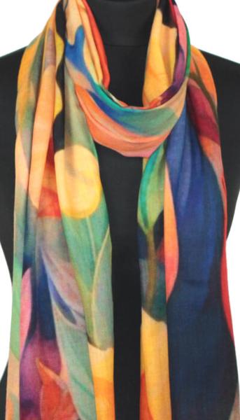 Amber Flowers Cashmere Scarf