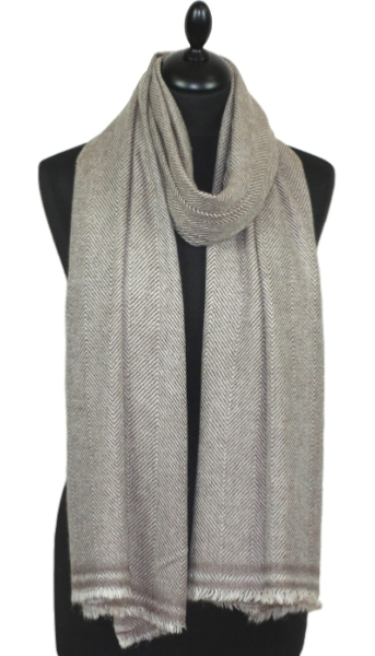 Étole cachemire beige