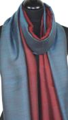 Pashmina Bicolore Bleu-Rouge