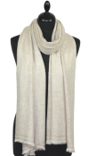 Étole cachemire beige doré