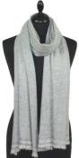 Étole Laine et Cachemire Gris Argent