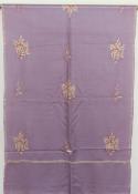 Pashmina Bois de Rose Brodé à la Main