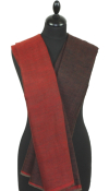 Pashmina bicolore rouge-noir