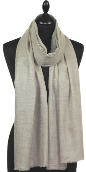 Pashmina gris beige naturel