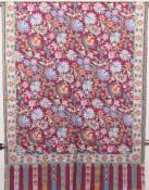 Étole Cachemire Bordeaux Floral Brodée