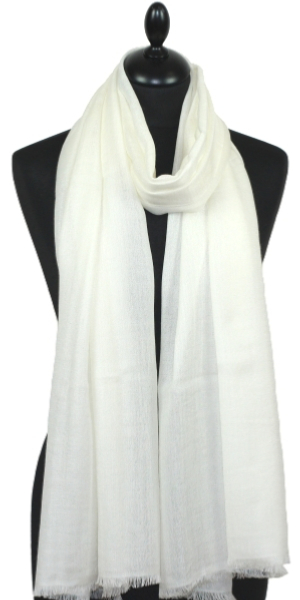 Off-White Wool Scarf