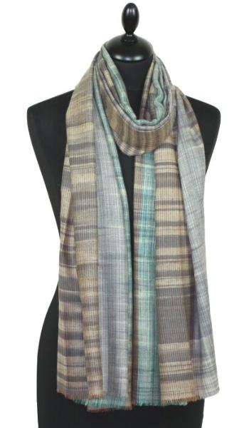 Pashmina Gris-Beige-Vert