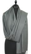 Pashmina Gris Anthracite - Étole Cachemire Soie