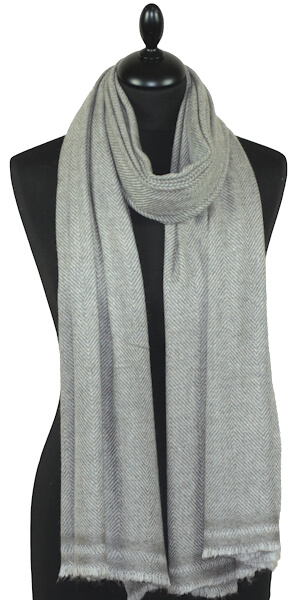 Étole Laine et Cachemire Beige-Taupe