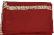 Pashmina bordeaux brodé main