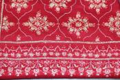 Pashmina rouge Hermes brodé main