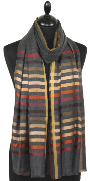 Dark grey Wool & Silk Scarf