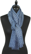 Écharpe Cachemire bleu jean