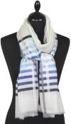 Ecru-Ivory Wool & Silk Scarf