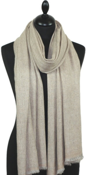 Étole Laine et Cachemire Beige Doré
