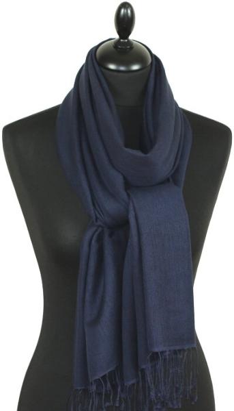 Navy Blue Pashmina Scarf