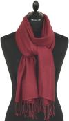 Pashmina Bordeaux - Étole Cachemire Soie