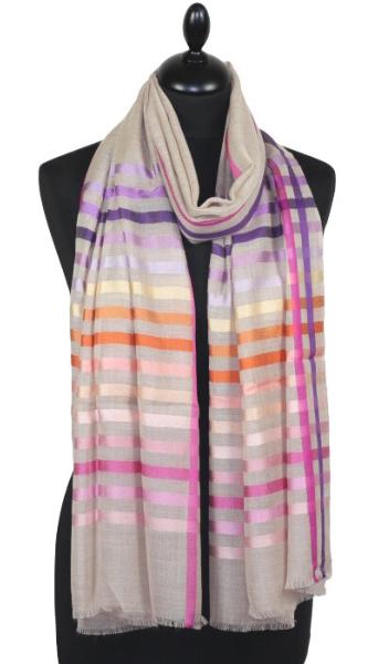 Beige Wool & Silk Scarf