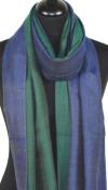 Pashmina Bicolore Bleu-Vert
