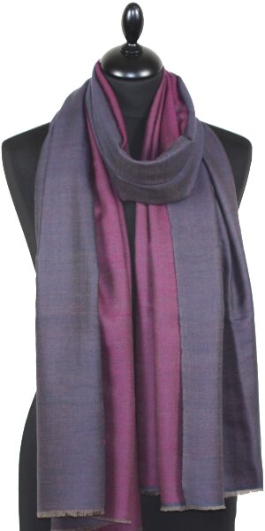 Pashmina Bicolore Marine-Fuchsia