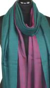 Pashmina Bicolore Vert-Fuchsia
