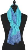 Écharpe Cachemire bleu-turquoise