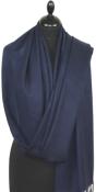 Pashmina Bleu Marine - Étole Cachemire Soie