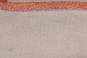 Pashmina beige gris brodé main