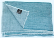 Châle en laine bleu canard